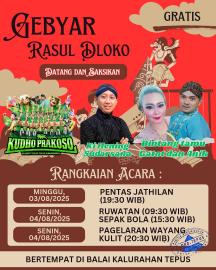 Agenda Rasulan Bumi Sajung Dloko, Dimeriahkan Berbagai Hiburan Pentas Budaya